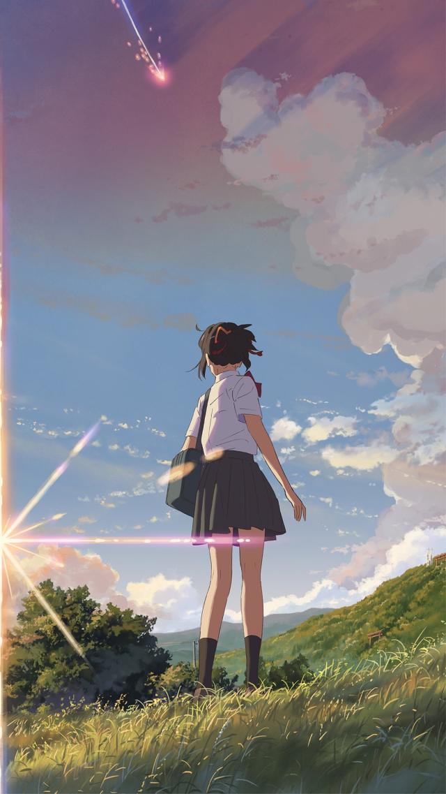君の名は。  アニメのアイフォン エックス壁紙