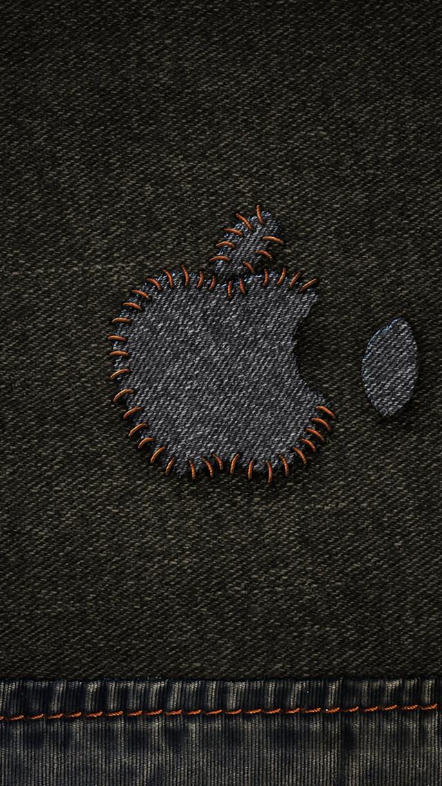 Apple Logo on Denim