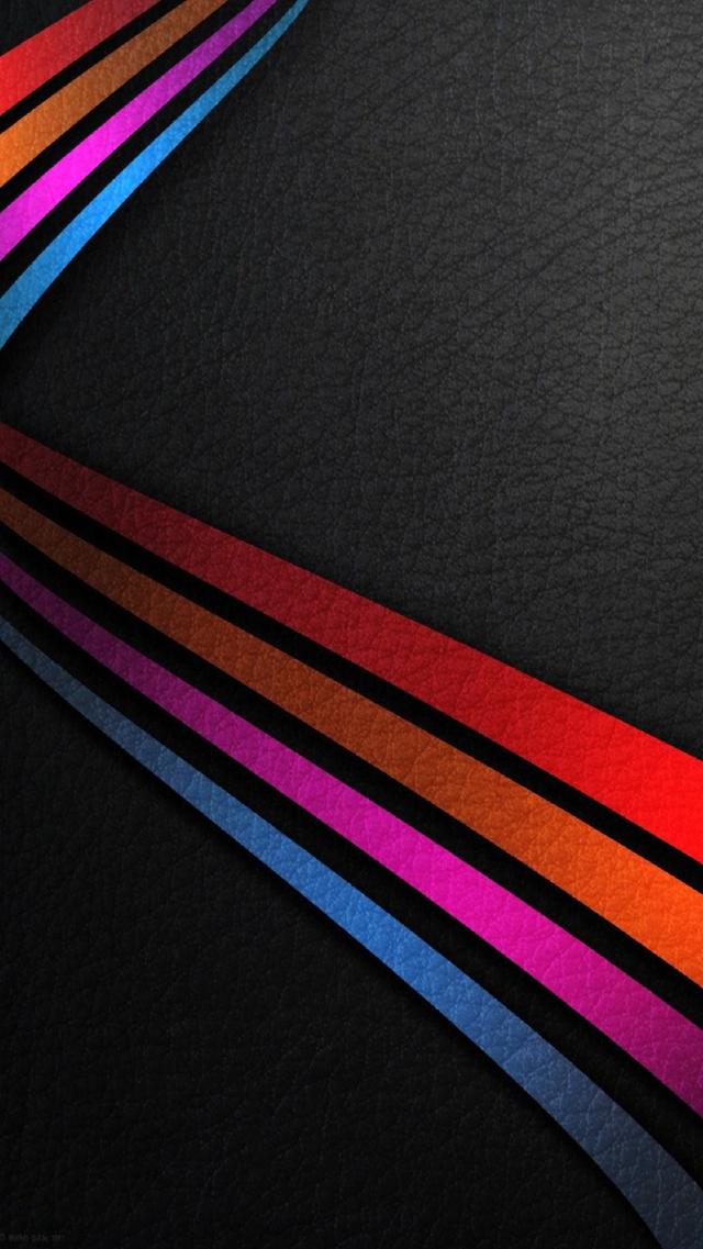 Leather - Rainbow Stripes