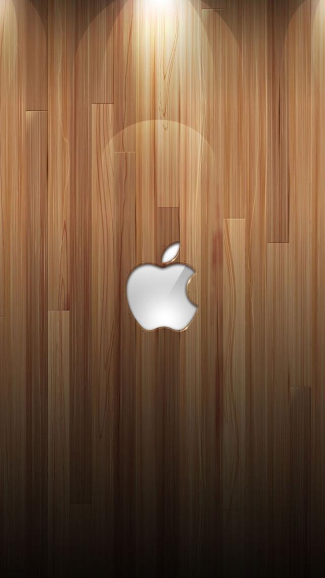 Wood Grain and White Apple