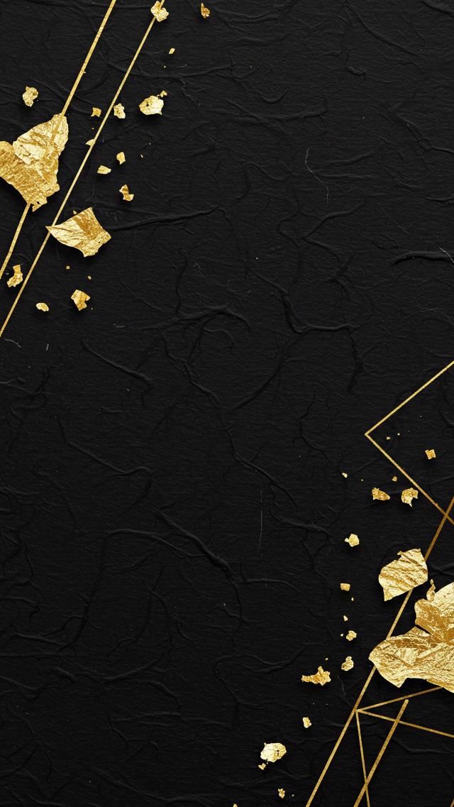 黒い和紙に金箔のアクセント