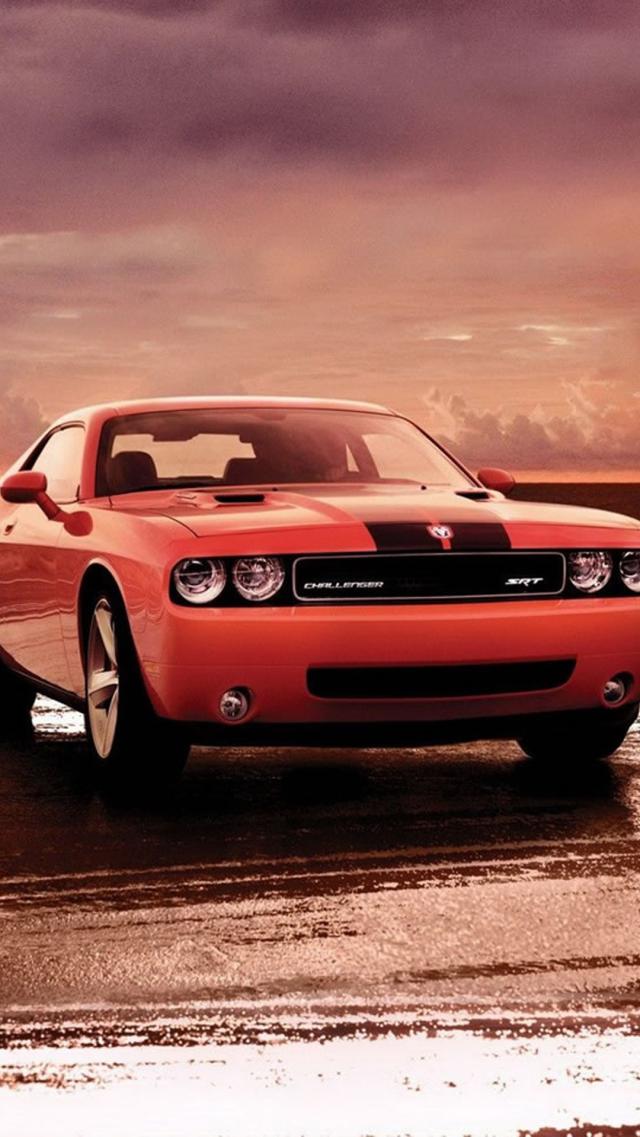 Dodge Challenger iPhone Wallpaper of American Muscle Car