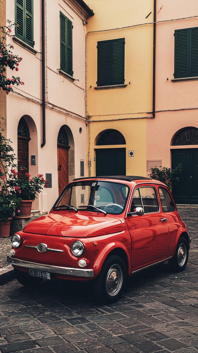 Red Fiat 500