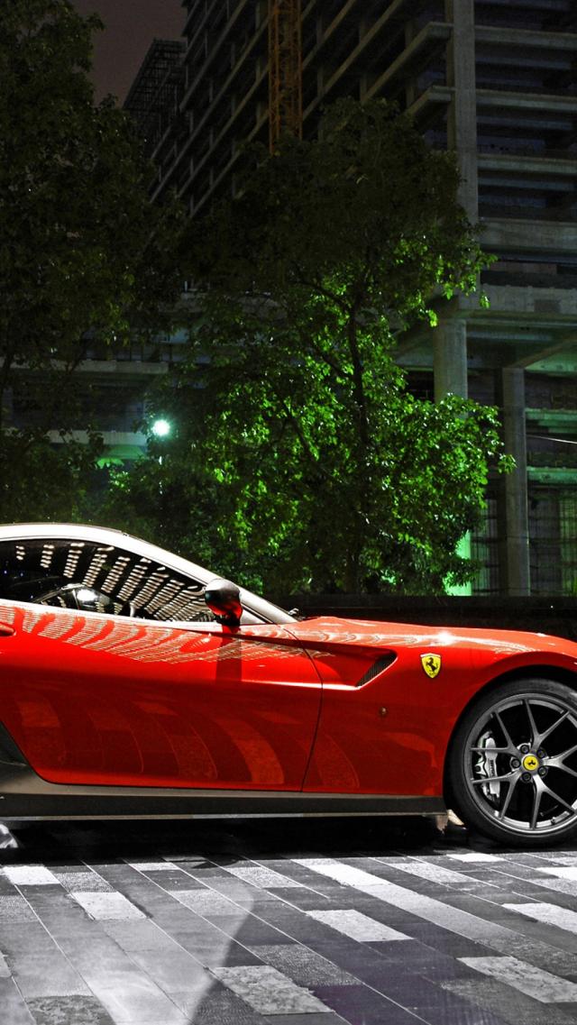 Red Ferrari - Mobile Wallpaper