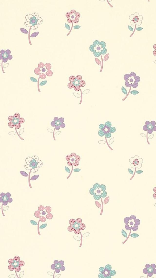 Cute Floral Pattern iPhone Wallpaper