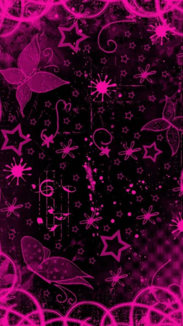 Girly Style Mobile Wallpapers - Pink/Black