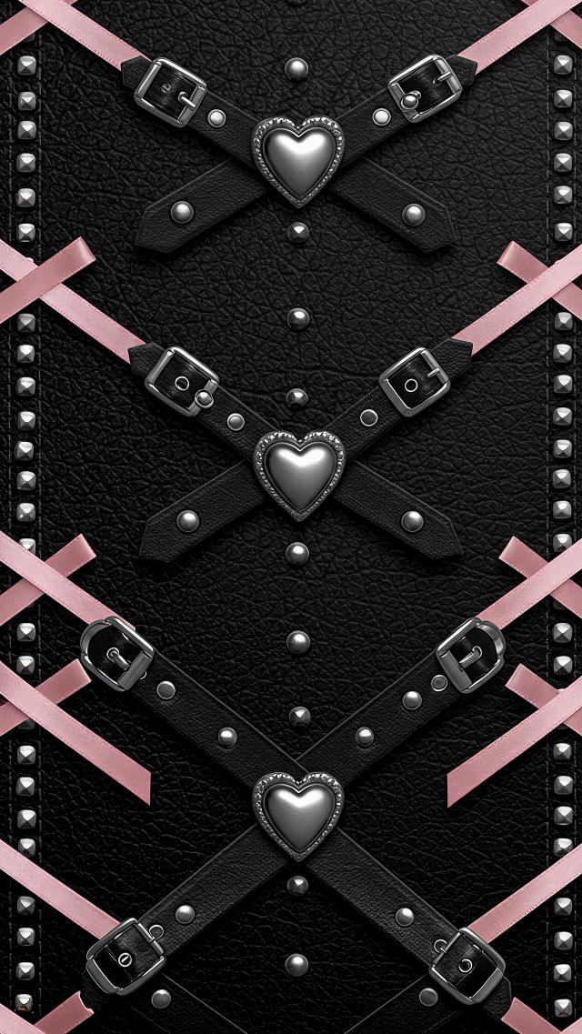 Girly Style Black Leather