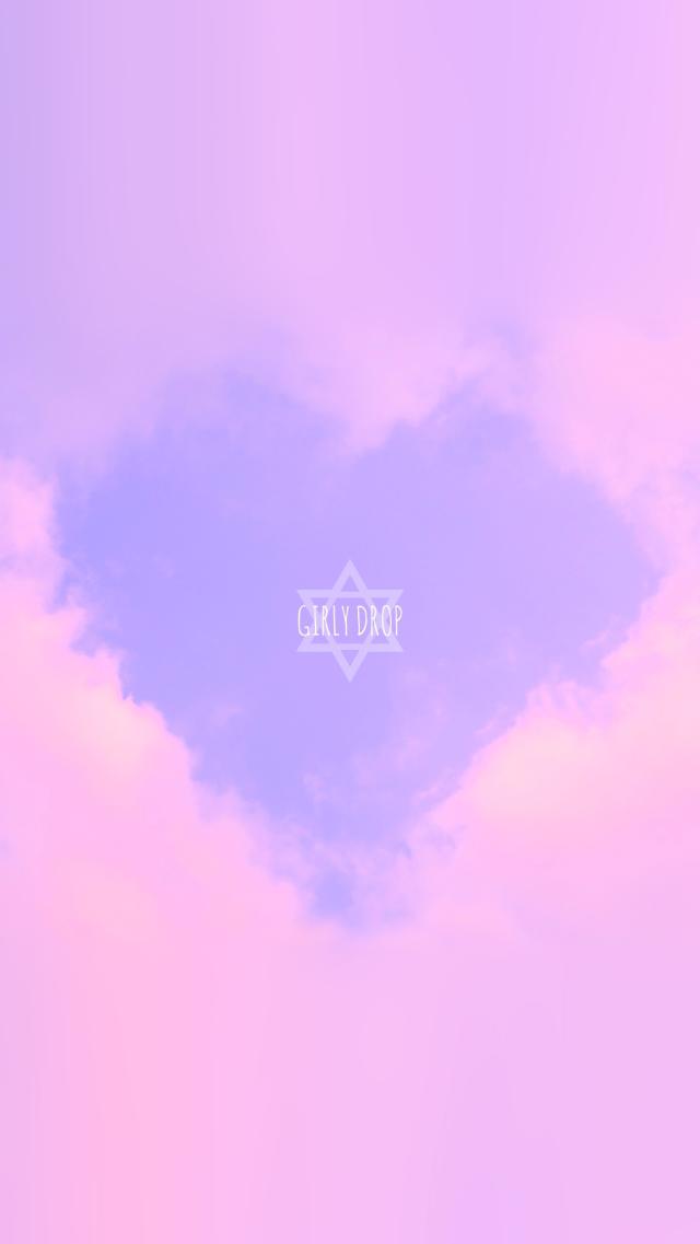 大卫之星与淡雅之心 少女风iPhone壁纸