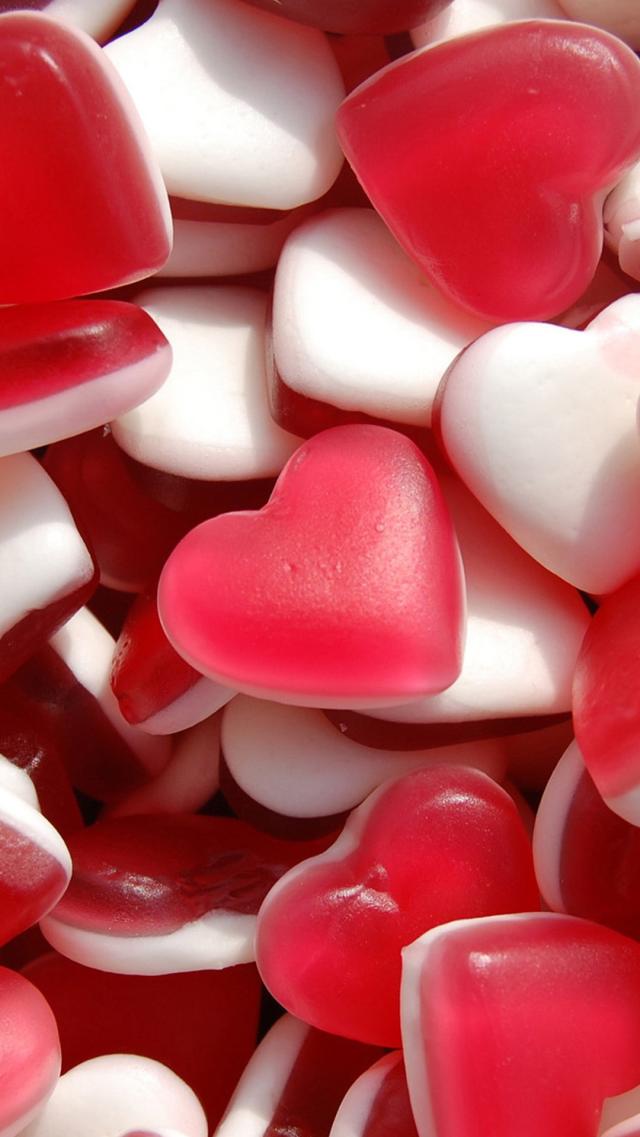 Heart-Shaped Candy, Girly iPhone Wallpaper