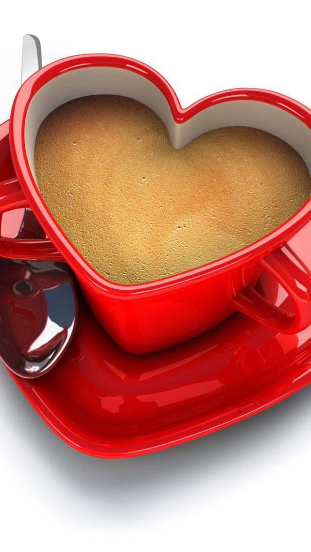 Heart-Shaped Coffee Cup
