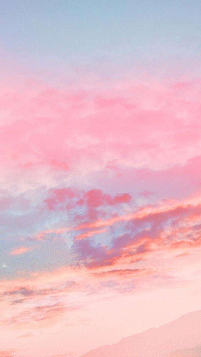 Pastel Pink Sky - Cute iPhone X Wallpaper