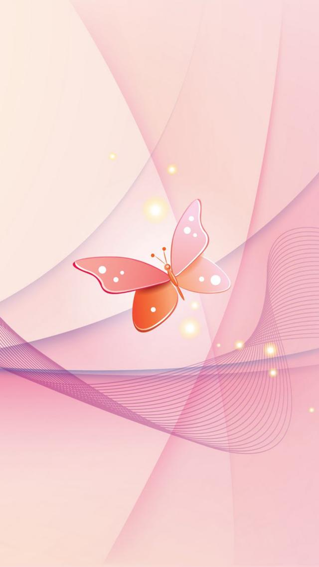 Pink Butterfly - Girly iPhone Wallpaper