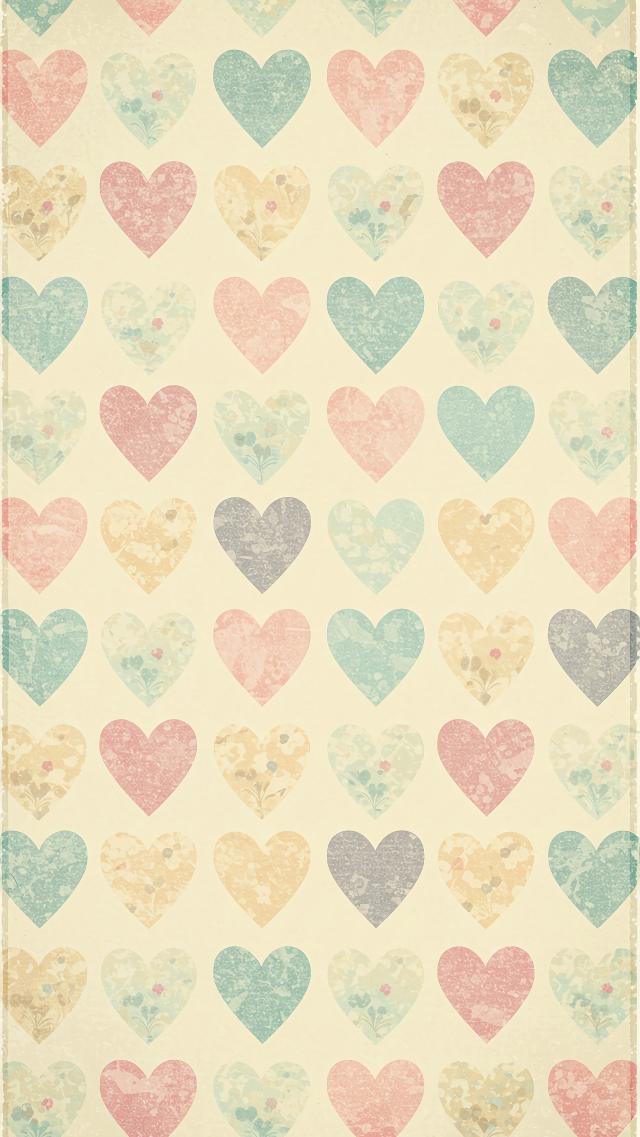 Retro Heart-Shaped Pattern
