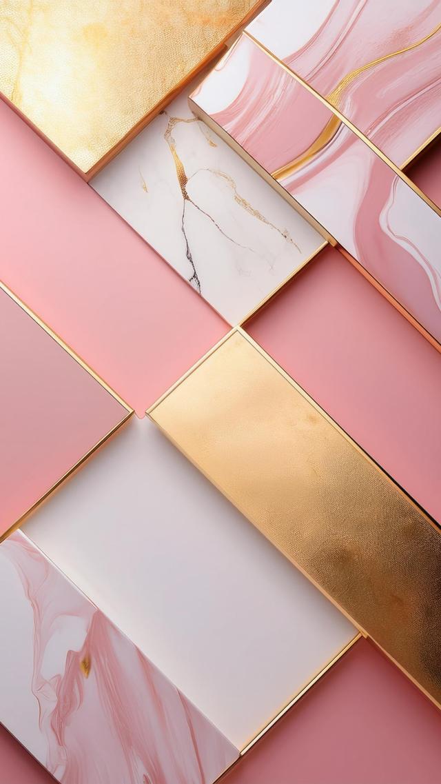 Marble - Pink/Gold