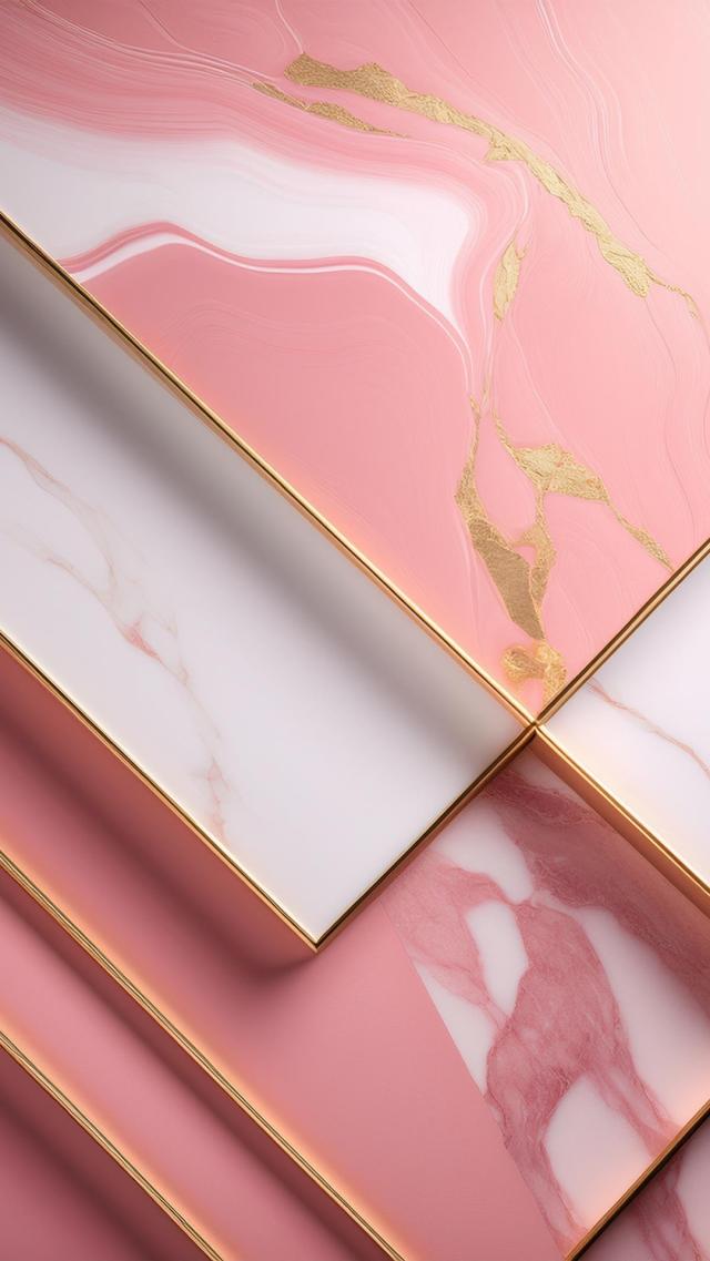 Marble - Pink/White