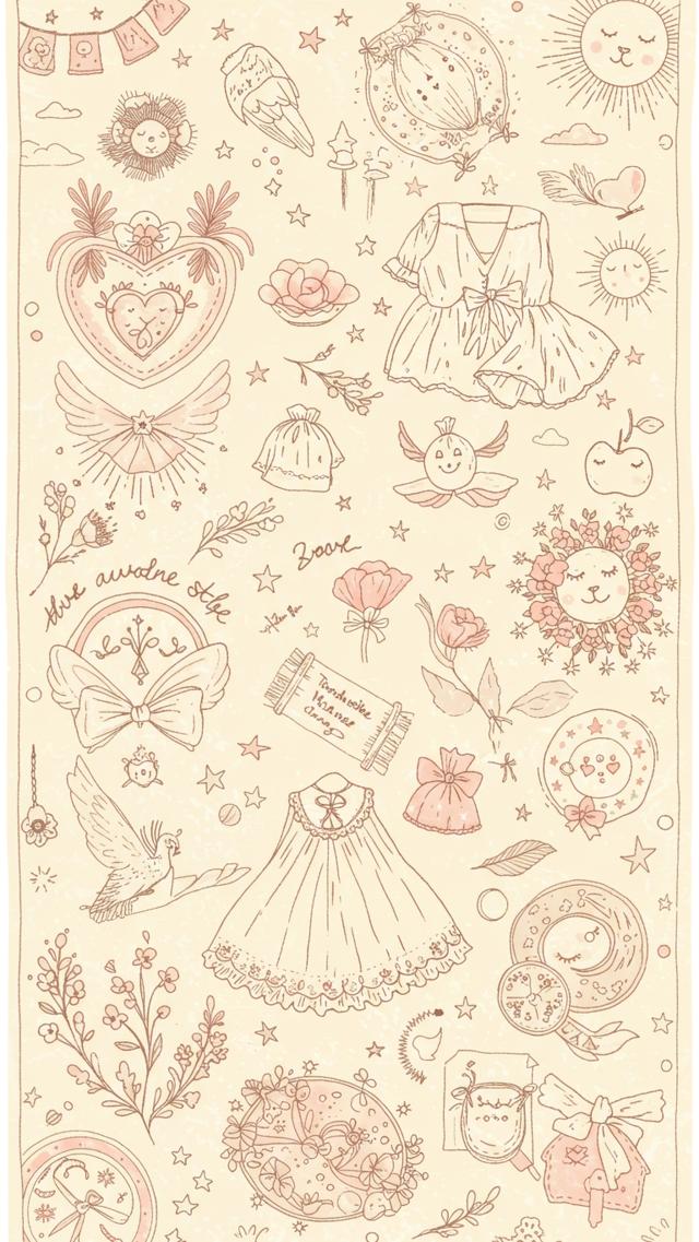 Cute hand-drawn style patterns