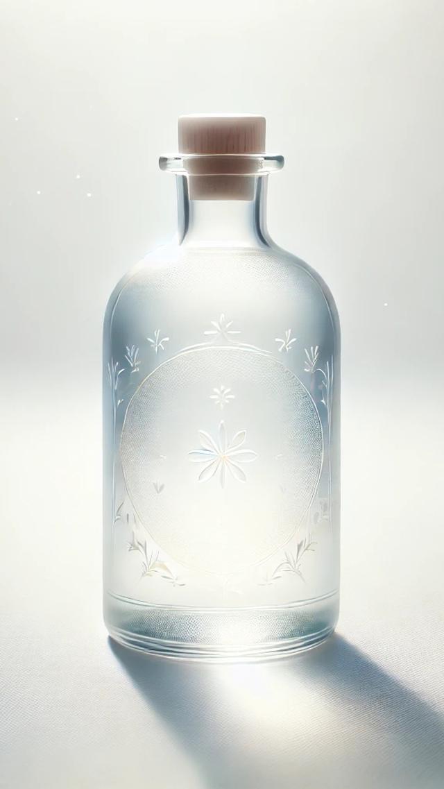 White Glass Bottle