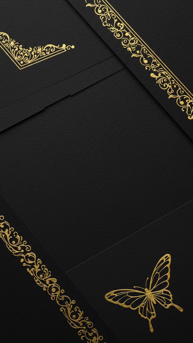 Black Background Texture × Gilded Foil