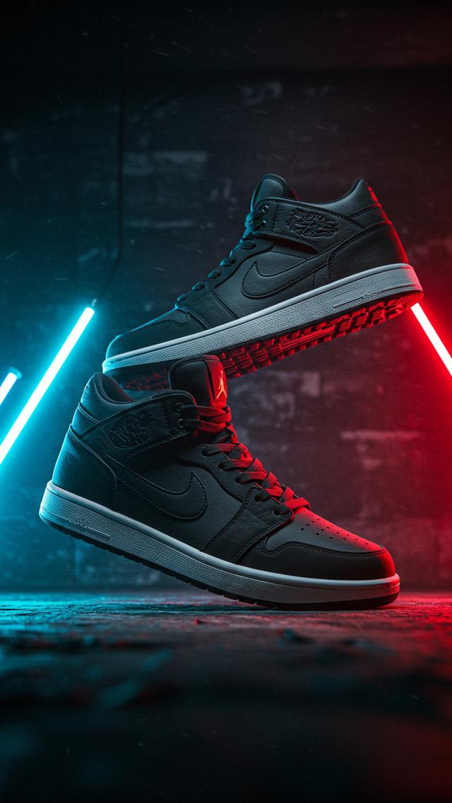 Neon-Glowing Sneaker Art