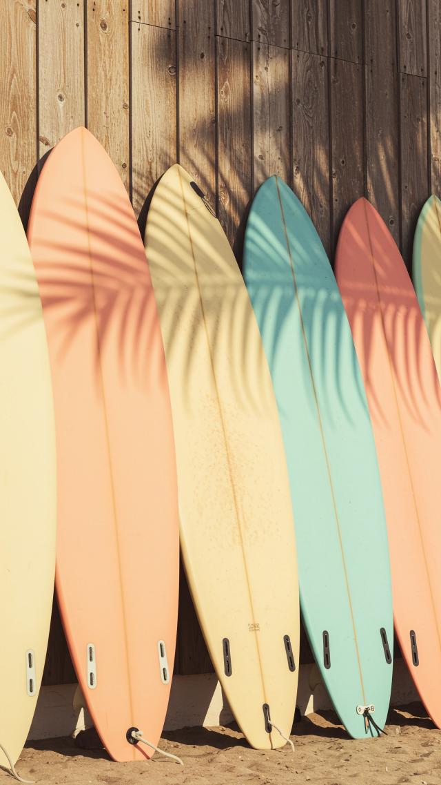 Surfboards Placed Against the Wall