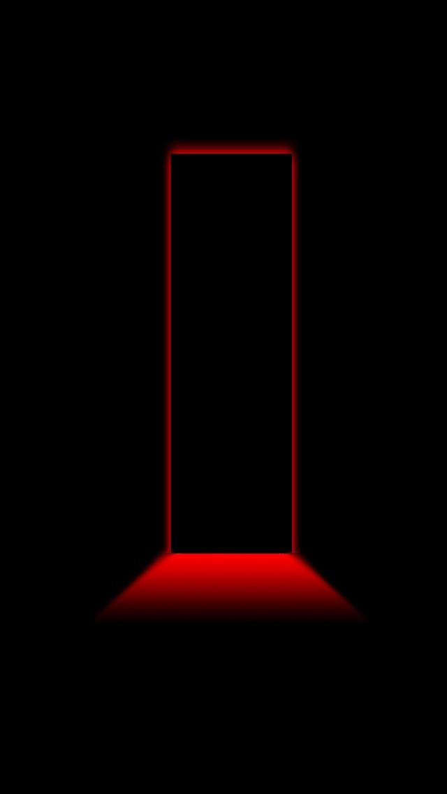 Red Glow: Minimalist and Cool iPhone Wallpaper