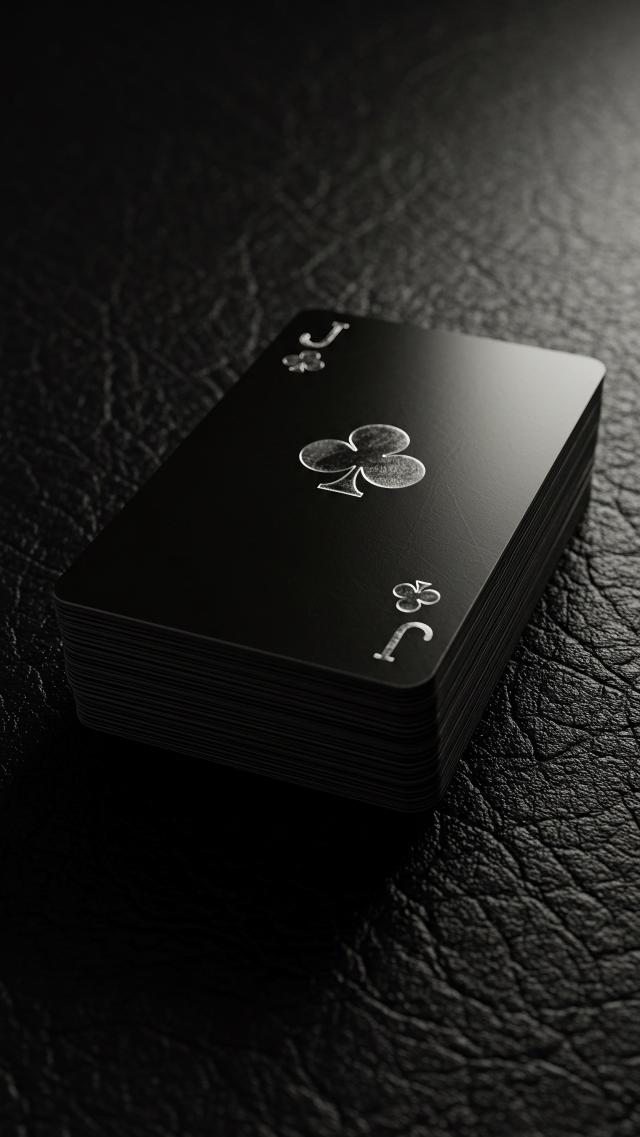 Bundle of Black Playing Cards