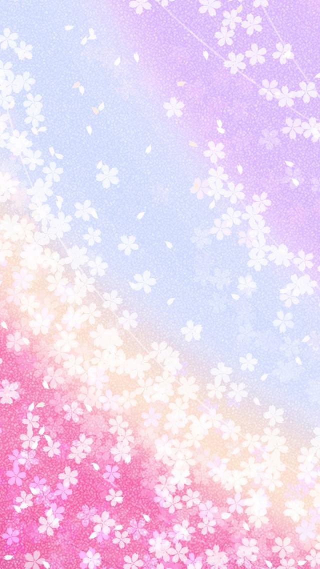 Cute Shimmering Japanese-Style iPhone Wallpaper