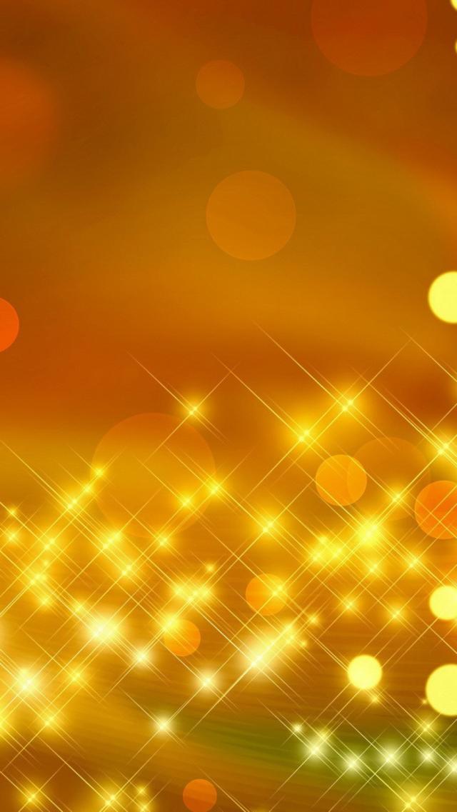 Golden Shimmering Particles iPhone Wallpaper