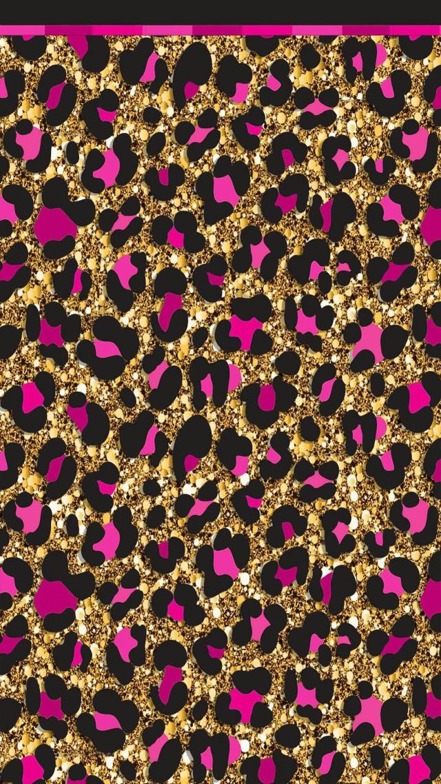 Leopard Print - Gold/Pink