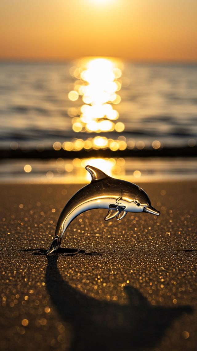夕阳与玻璃海豚