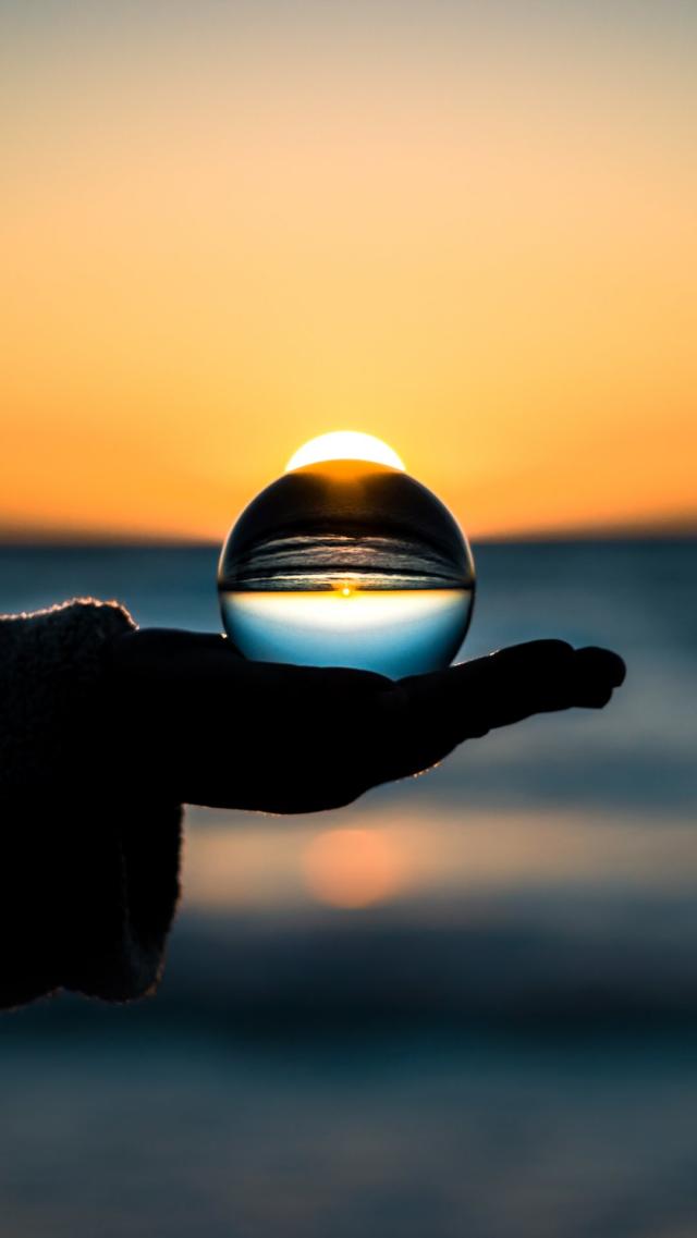 The Sea at Dusk Reflected in a Crystal Ball