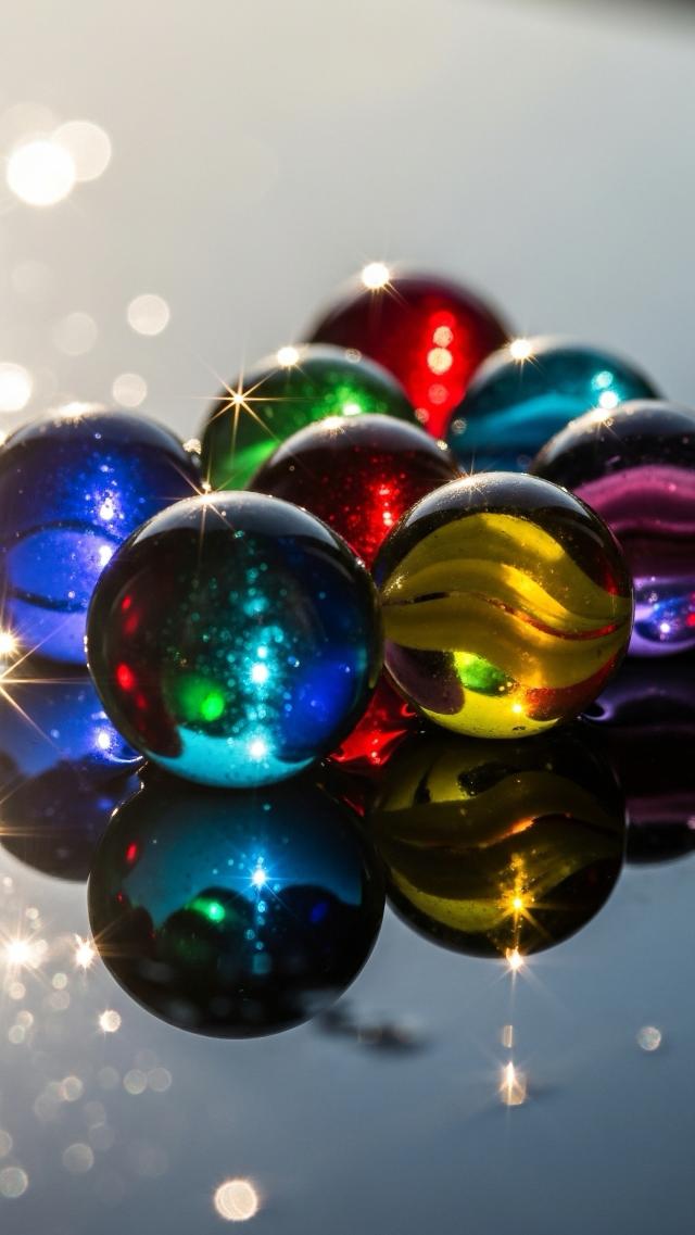 闪耀的玻璃弹珠 高清壁纸