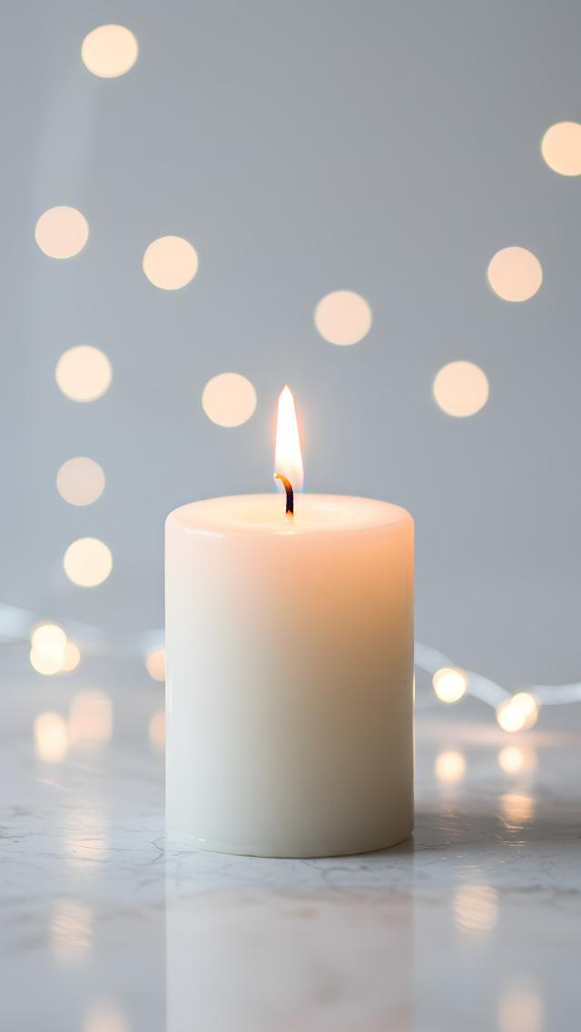 白いキャンドル