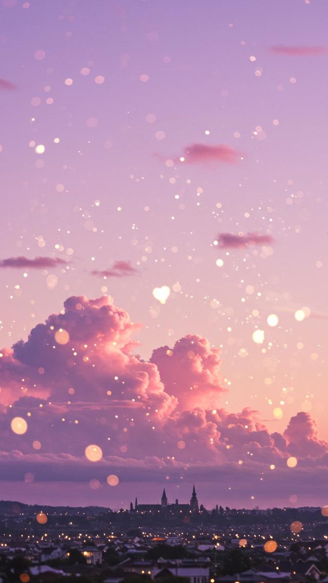 空に浮かぶ光の粒