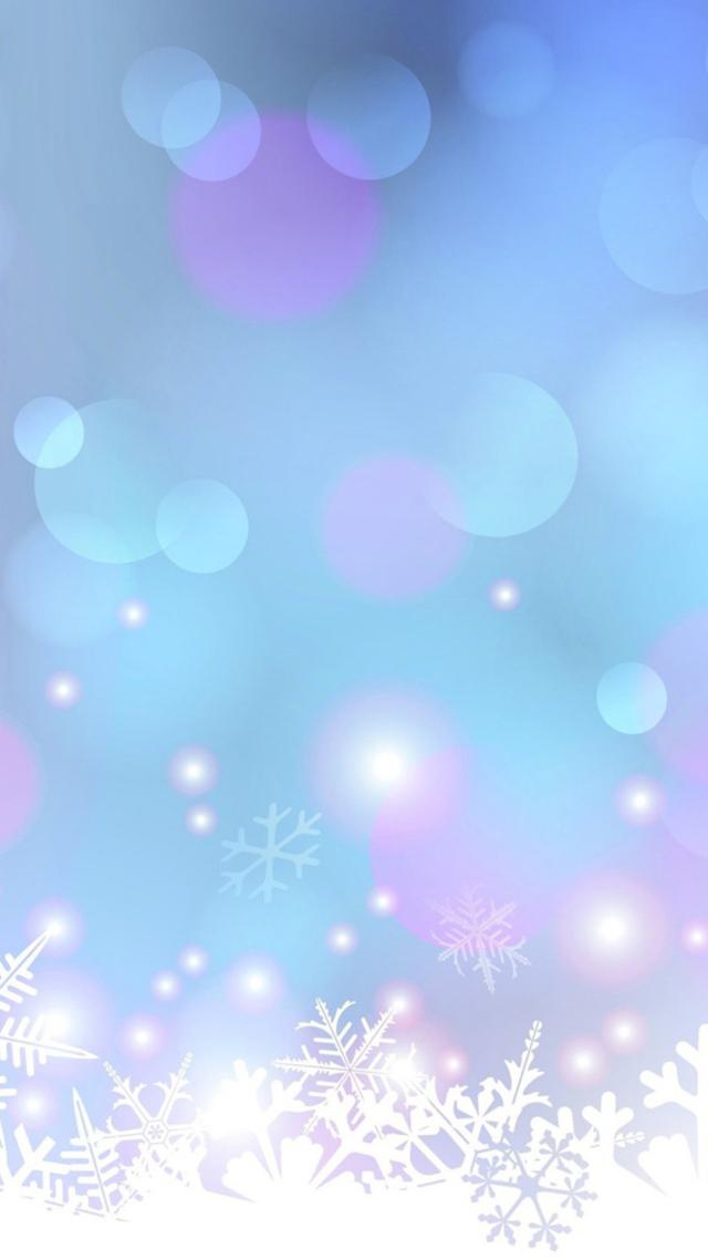 Shimmering Snowflake iPhone Wallpaper