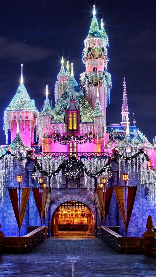 灰姑娘城堡的灯光秀 高清壁纸