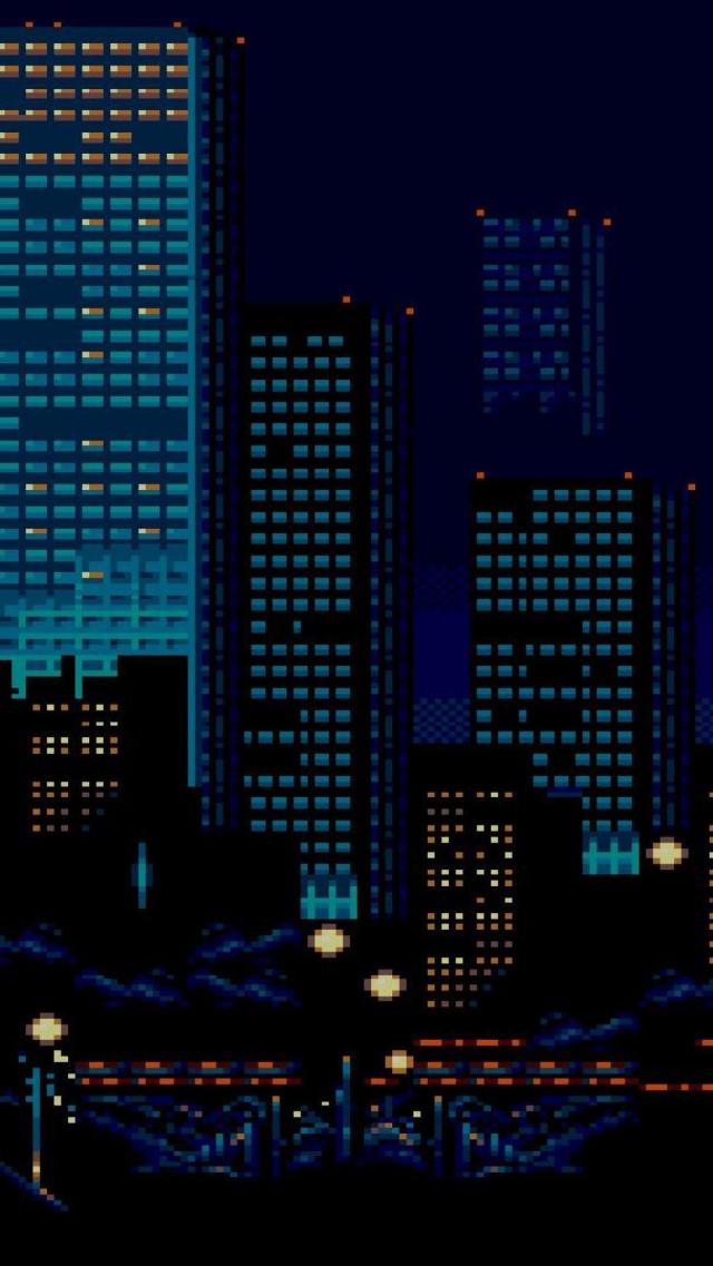 Pixel Art Night Scene