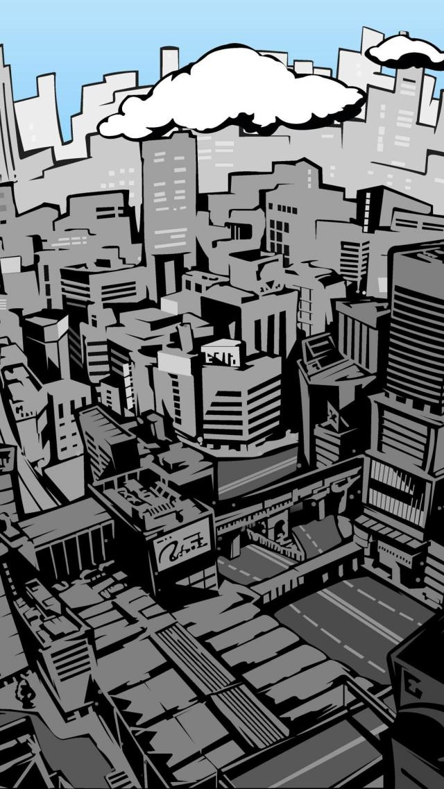 Urban Street Scene - Illustration