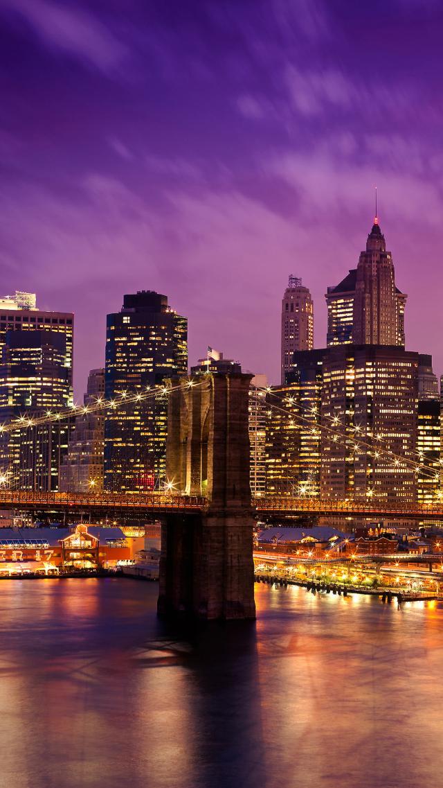 ブルックリン橋の夜景