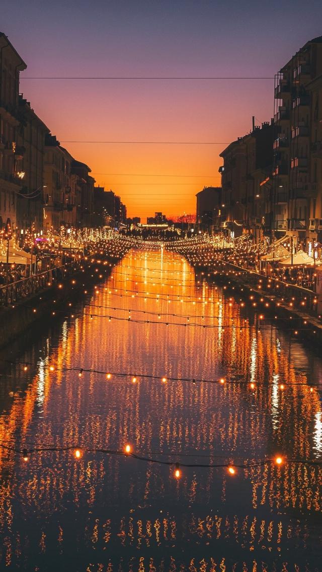 Night View of Milan