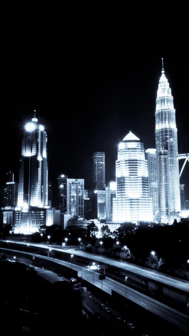 Black and White Night Scene