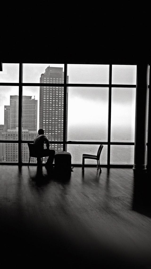 Monochrome: Room with Large Windows