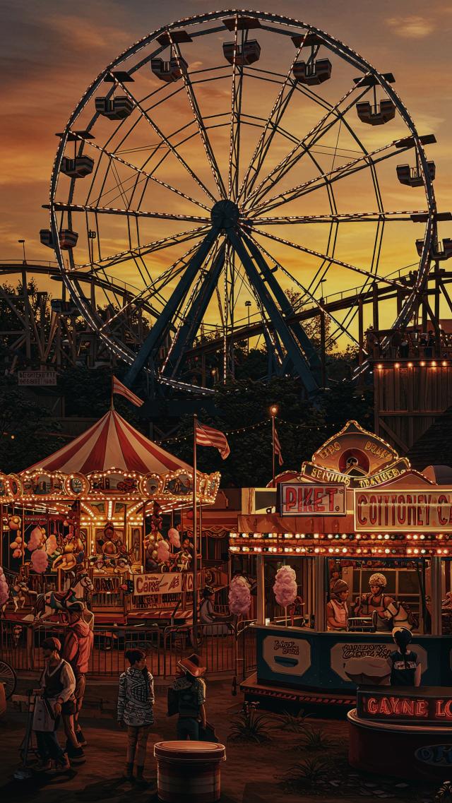 Retro American Amusement Park