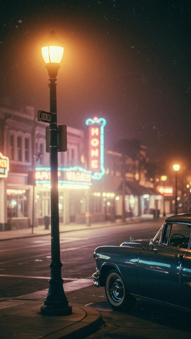 Retro American Night Scene