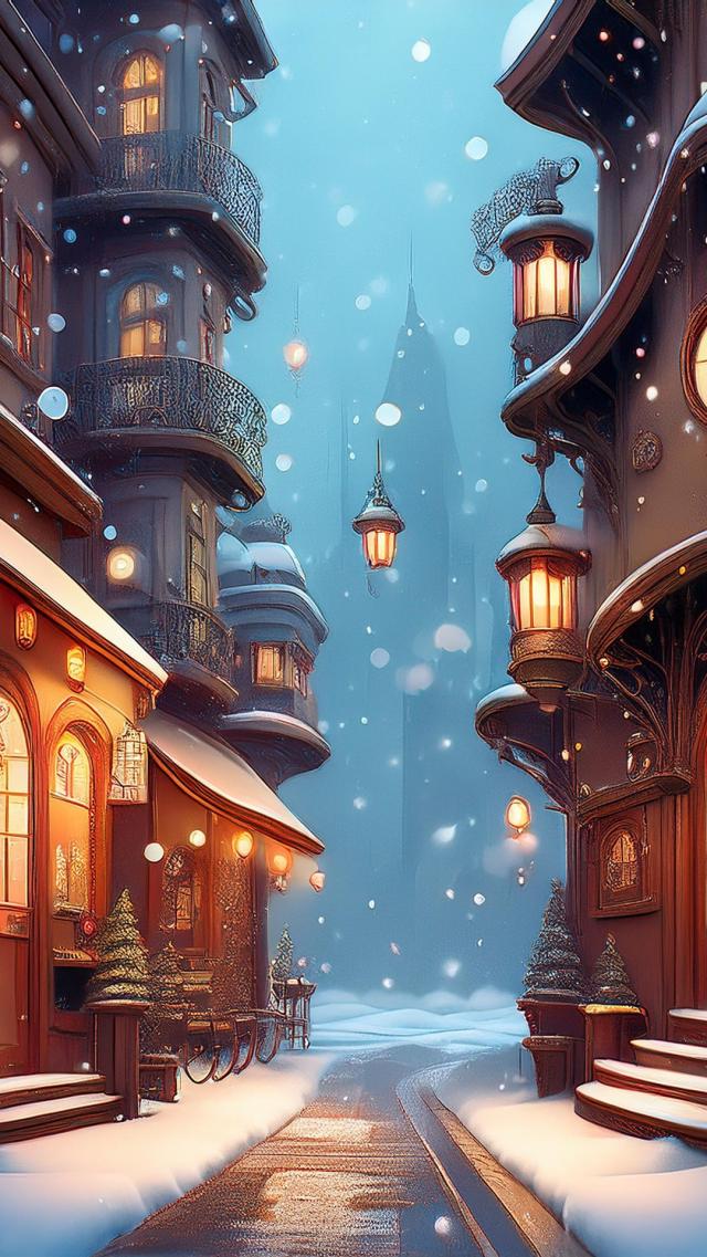 Night of a Winter Town