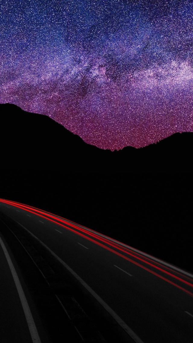 Starry Sky and Highway