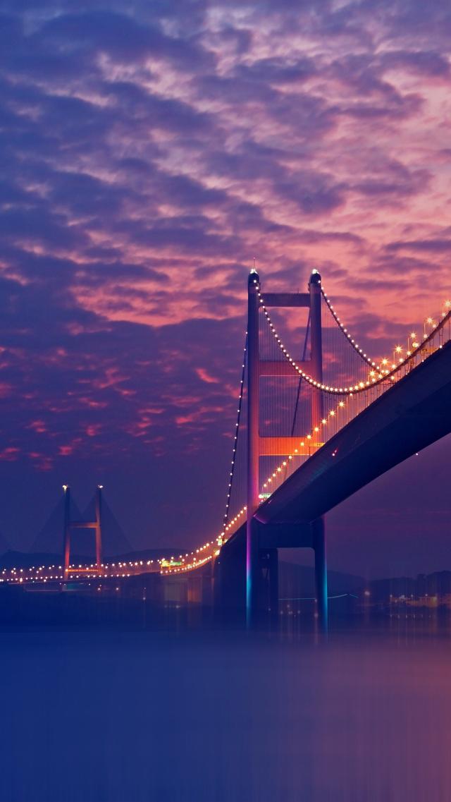 Bridge Night View iPhone Wallpaper