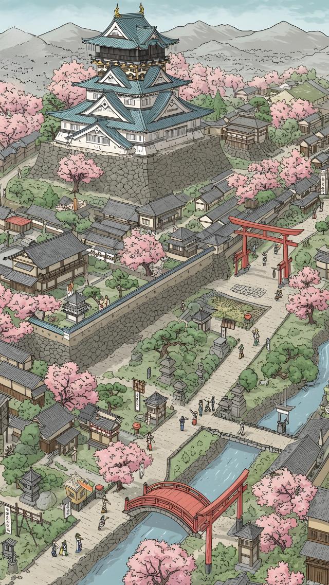 Hand-drawn Map - Castle Town