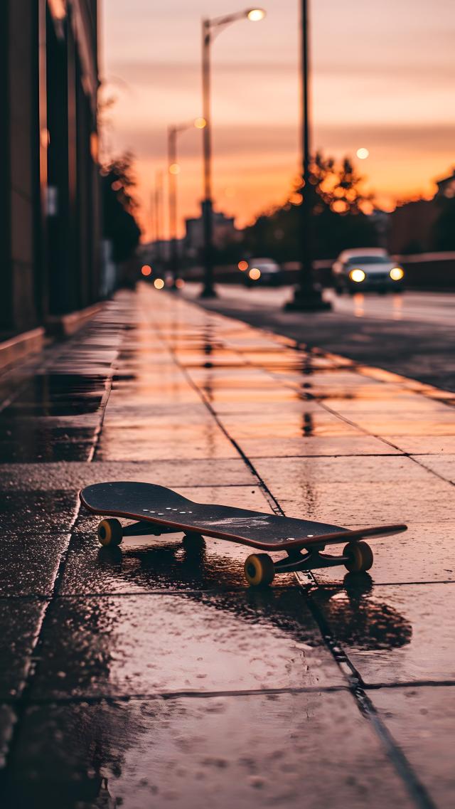 Skateboarding After the Rain