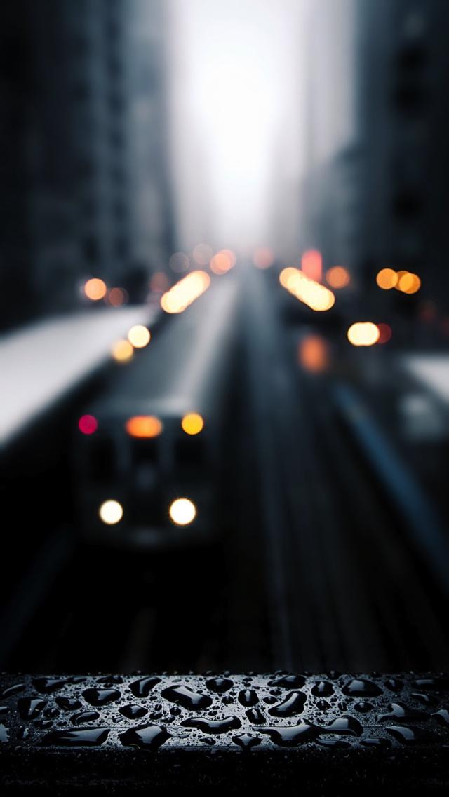 Railway Tracks in the Rain